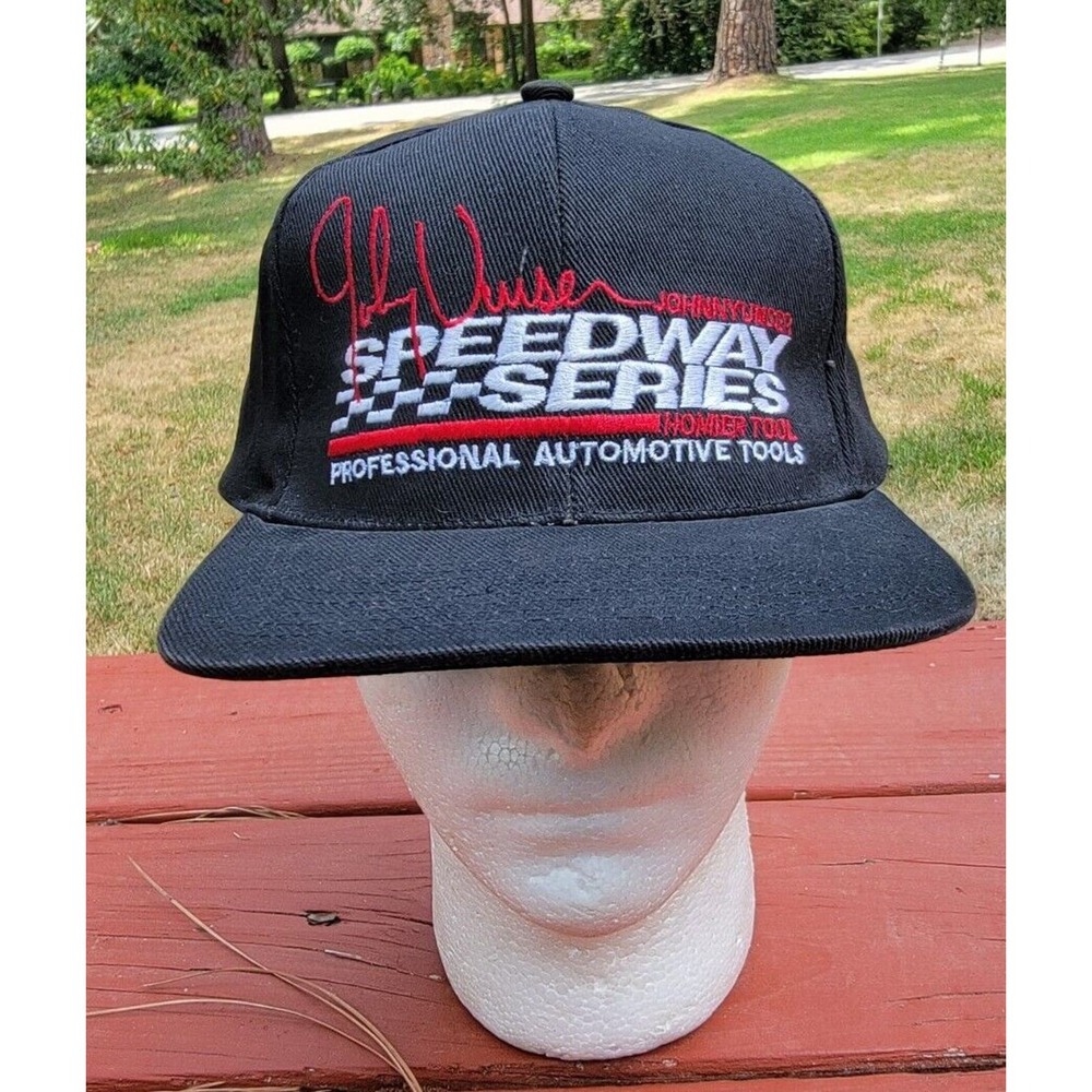 Vintage Johnny Unser Speedway Series Trucker Hat Nascar Racing Rockabilly
